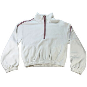 Old Navy Active Sweater Womens XL (14-16) Cream Quarter-Zip Fleece Pullover